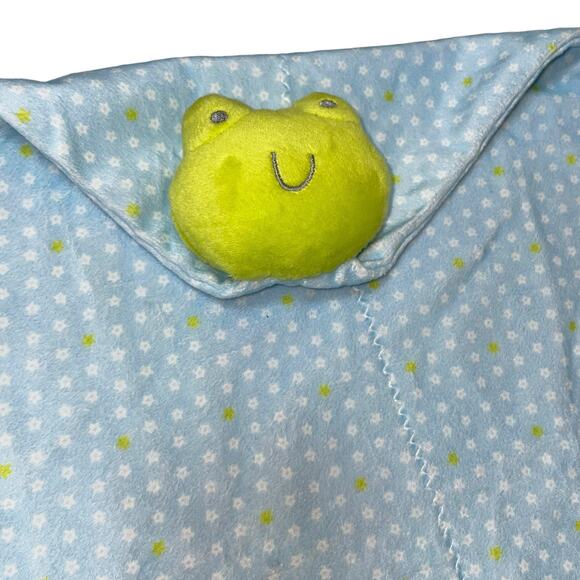 Carters Precious Firsts Frog Lovey Plush Security Blanket Rattle Stars Infant - Picture 8 of 14